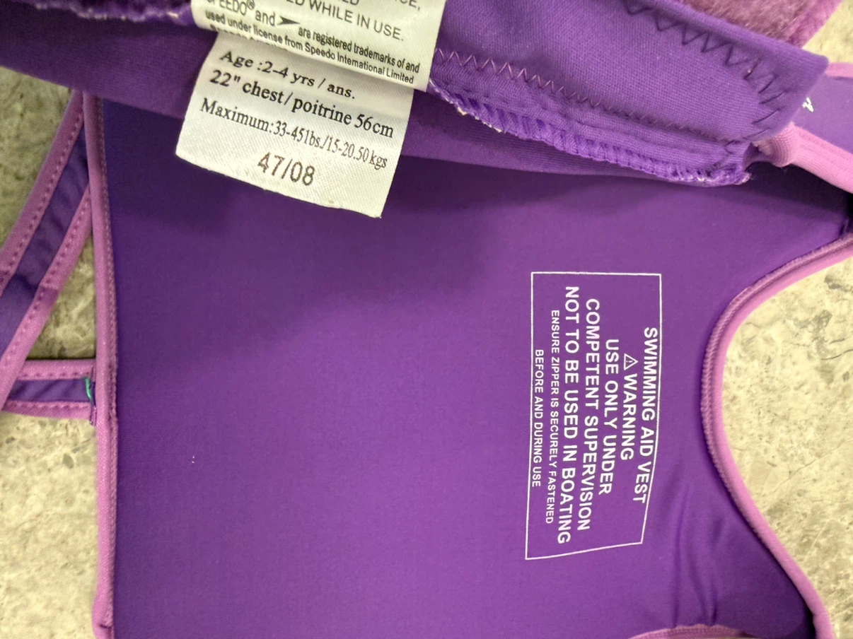 Speedo Purple Floral Swimming Aid Vest - photo 2