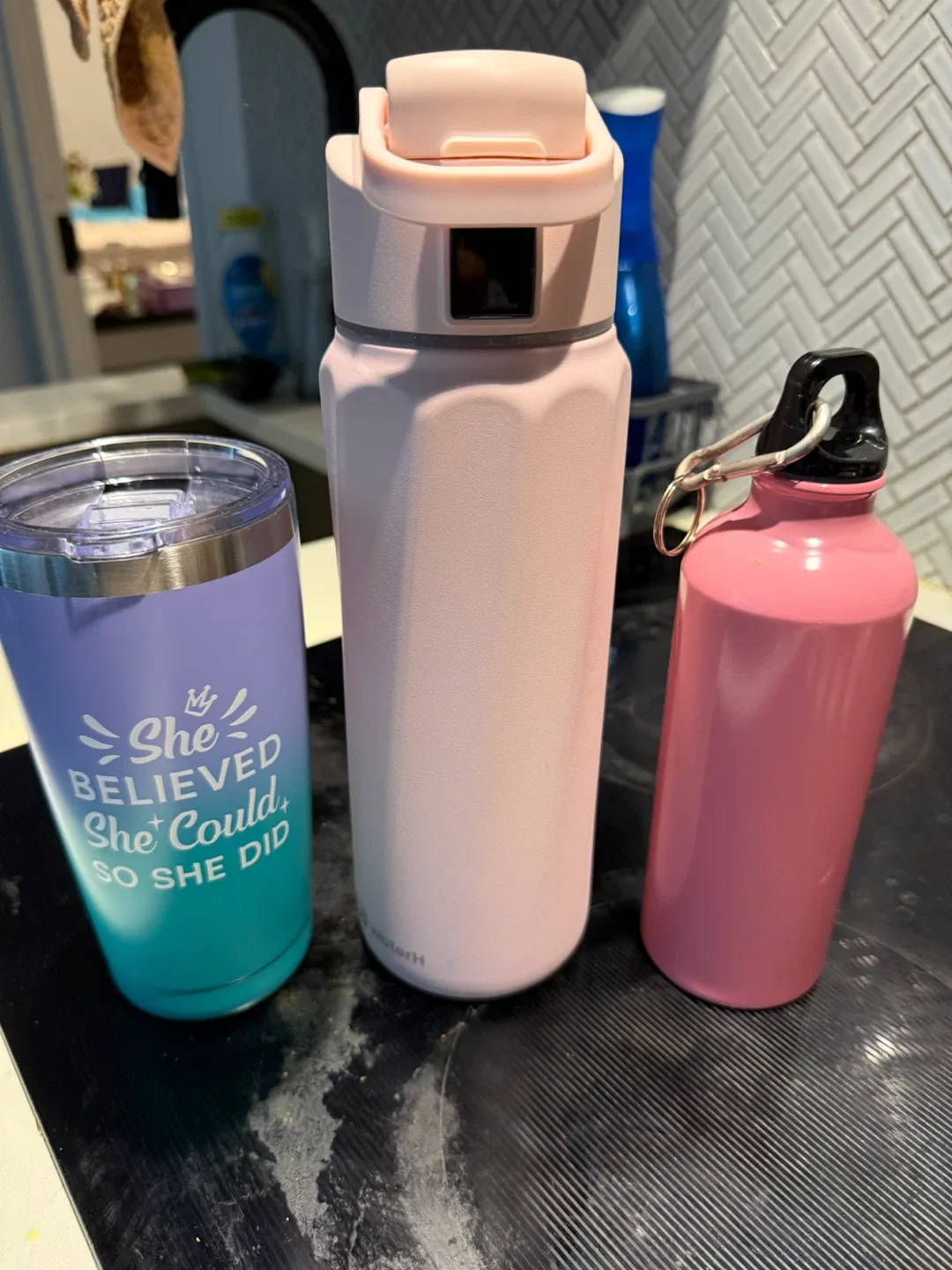 Set of 3 water bottles/ one smart water bottle