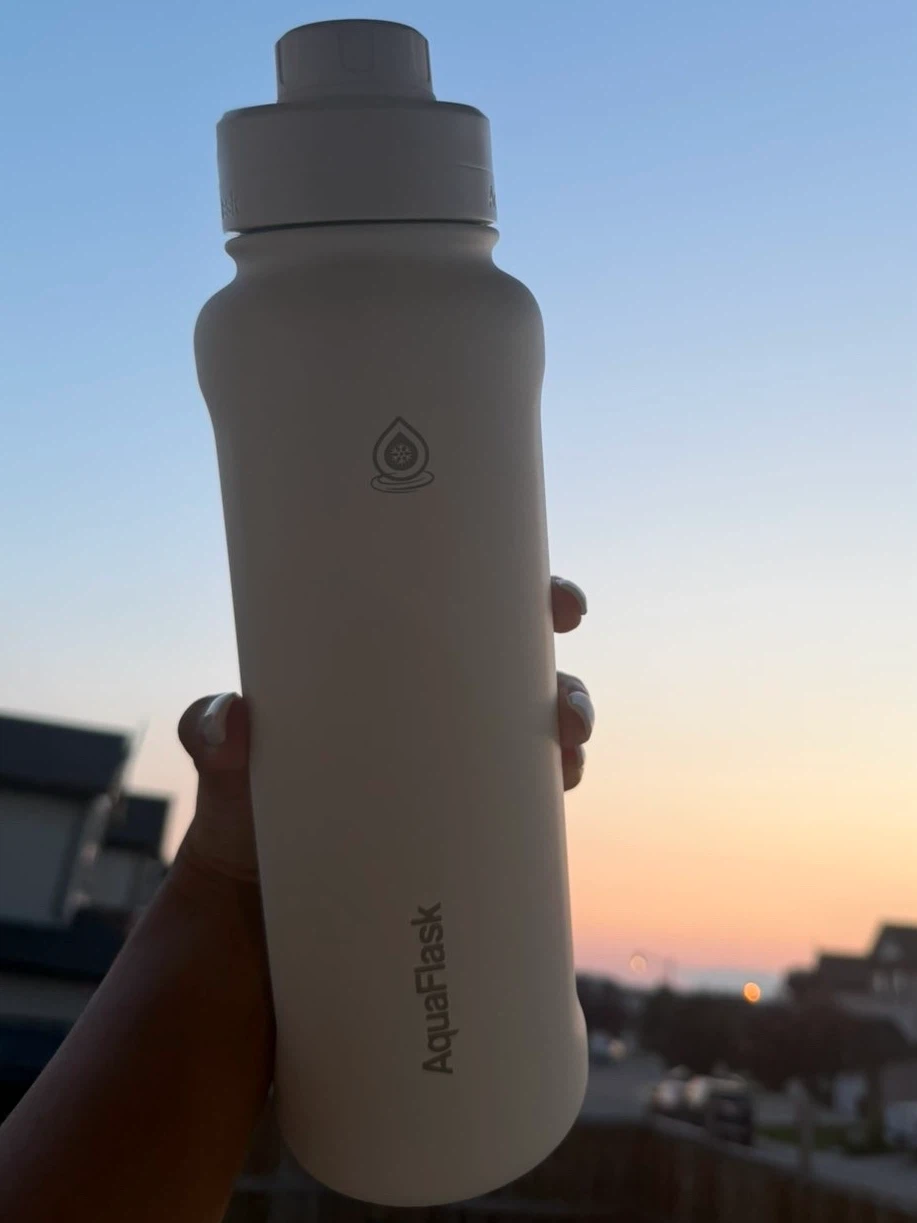 AquaFlask Water Bottle - White