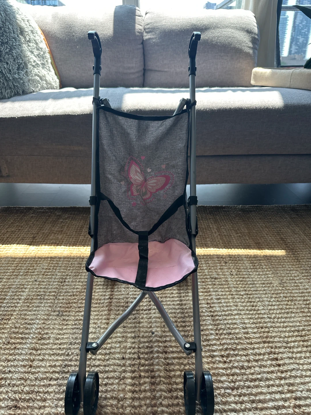 Doll Stroller with Butterfly Design