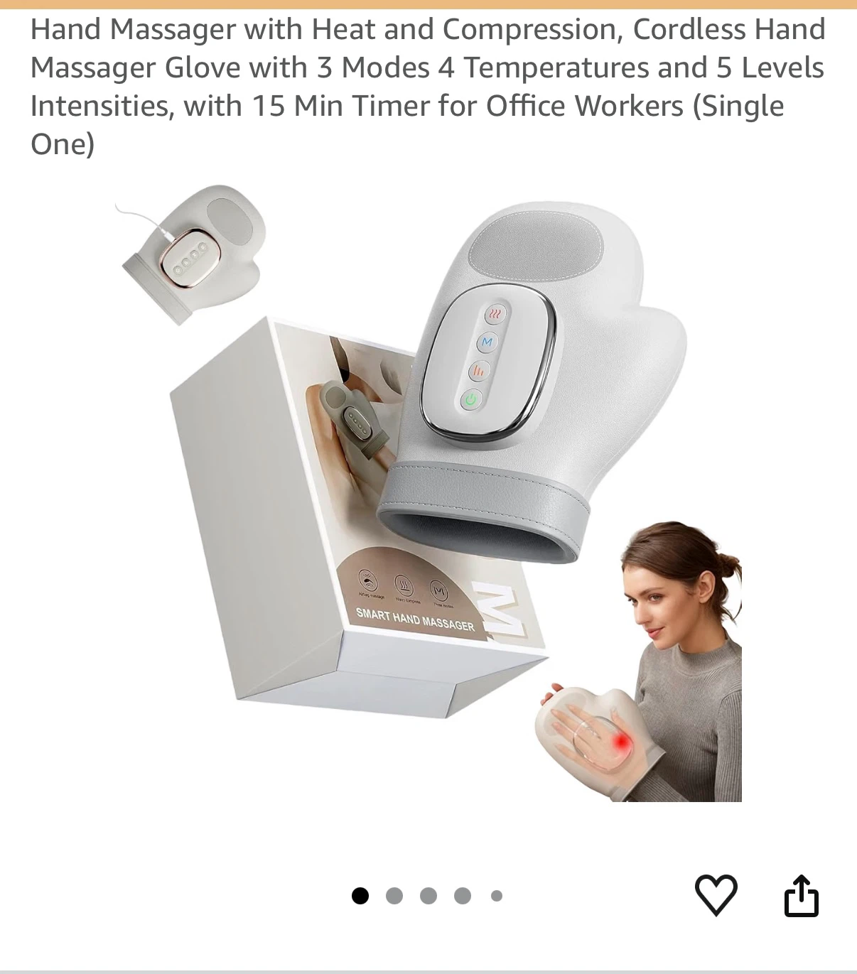 Cordless Hand Massager with Heat & Compression - photo 4
