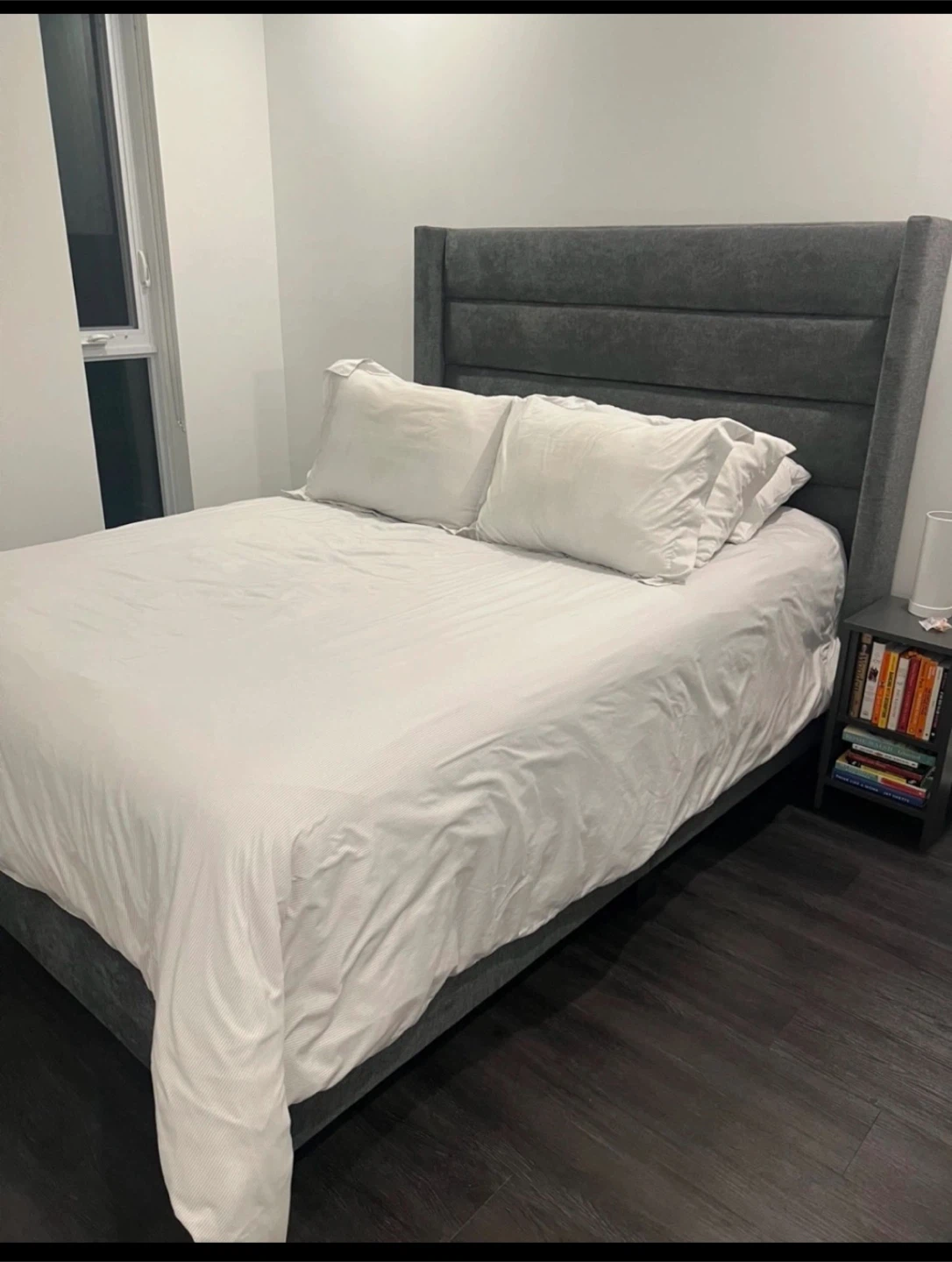 Greyleigh Brantley Upholstered Queen Bed Frame with mattress