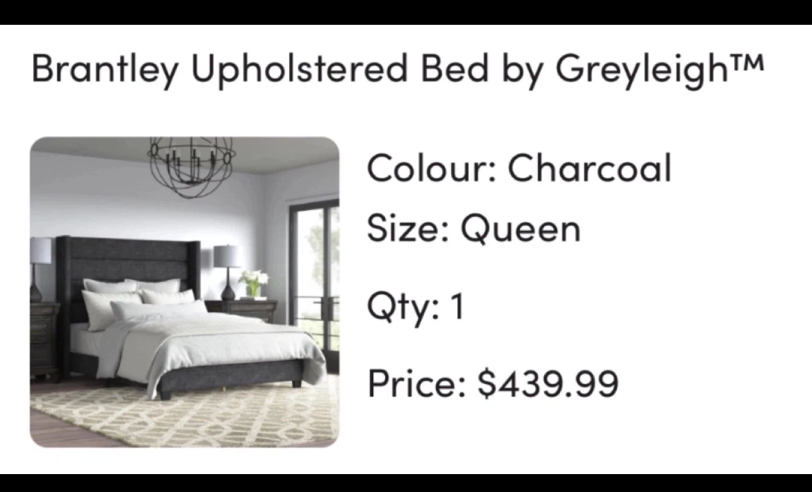 Greyleigh Brantley Upholstered Queen Bed Frame with mattress - photo 2