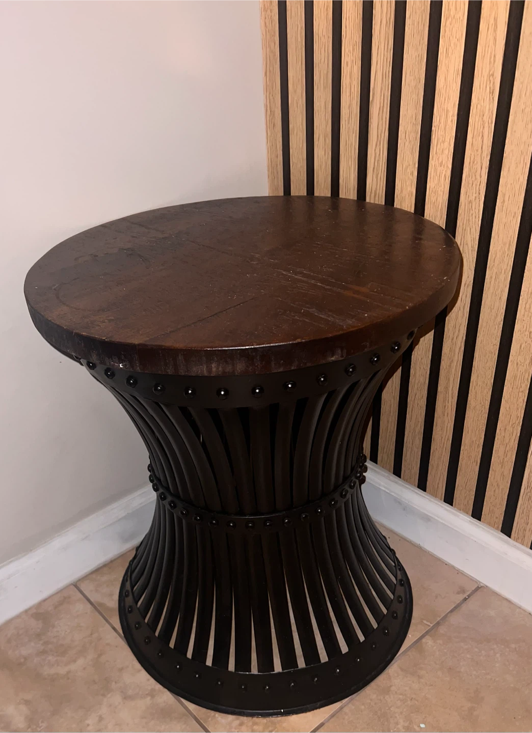 Wooden Top Accent Table