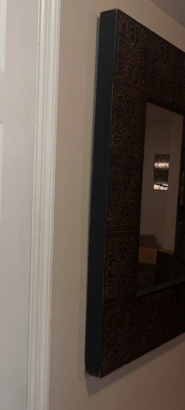 Decorative Wall Mirror with Embossed Frame - photo 2