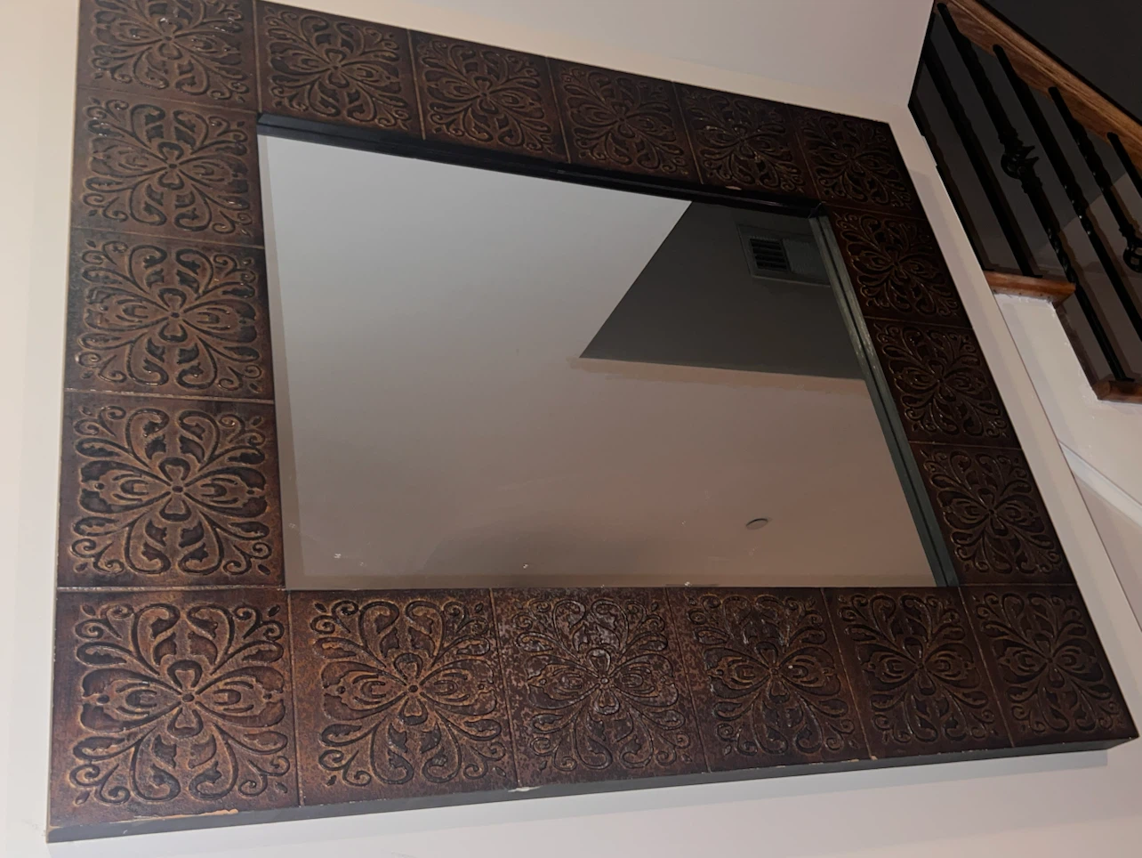 Decorative Wall Mirror with Embossed Frame - photo 5