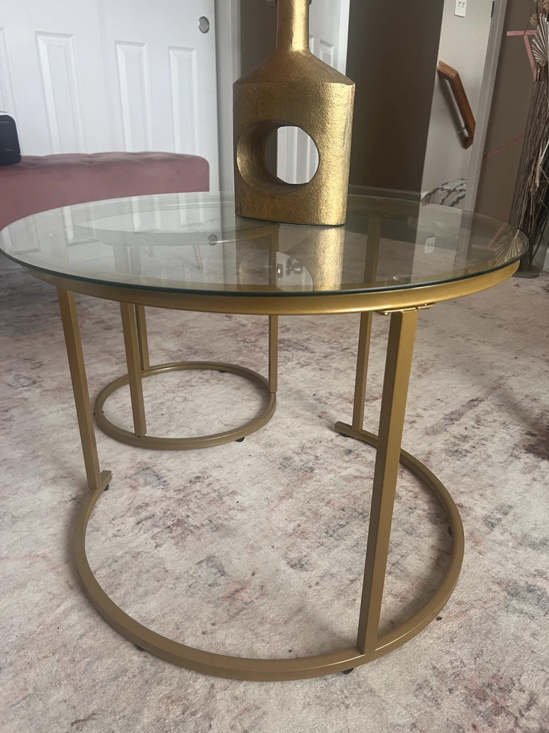 Set of 2 Round Nesting Side Tables - photo 2