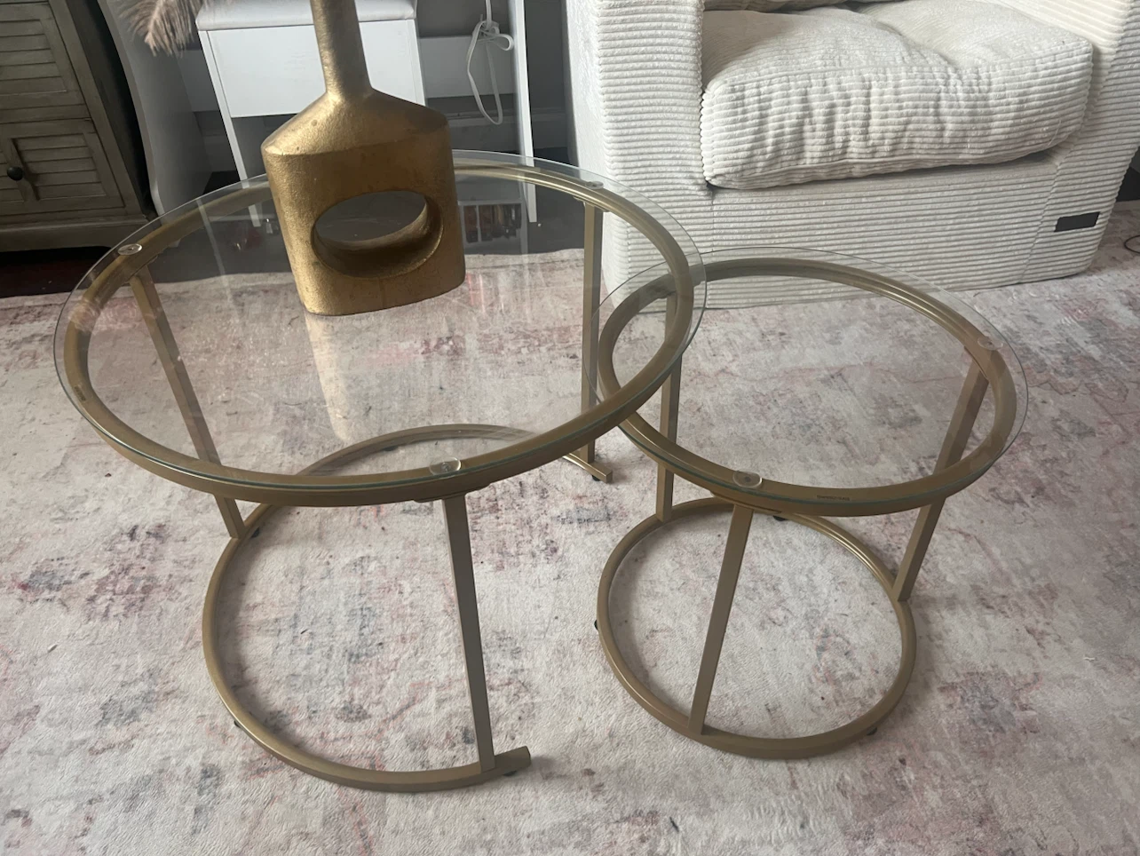 Set of 2 Round Nesting Side Tables - photo 4