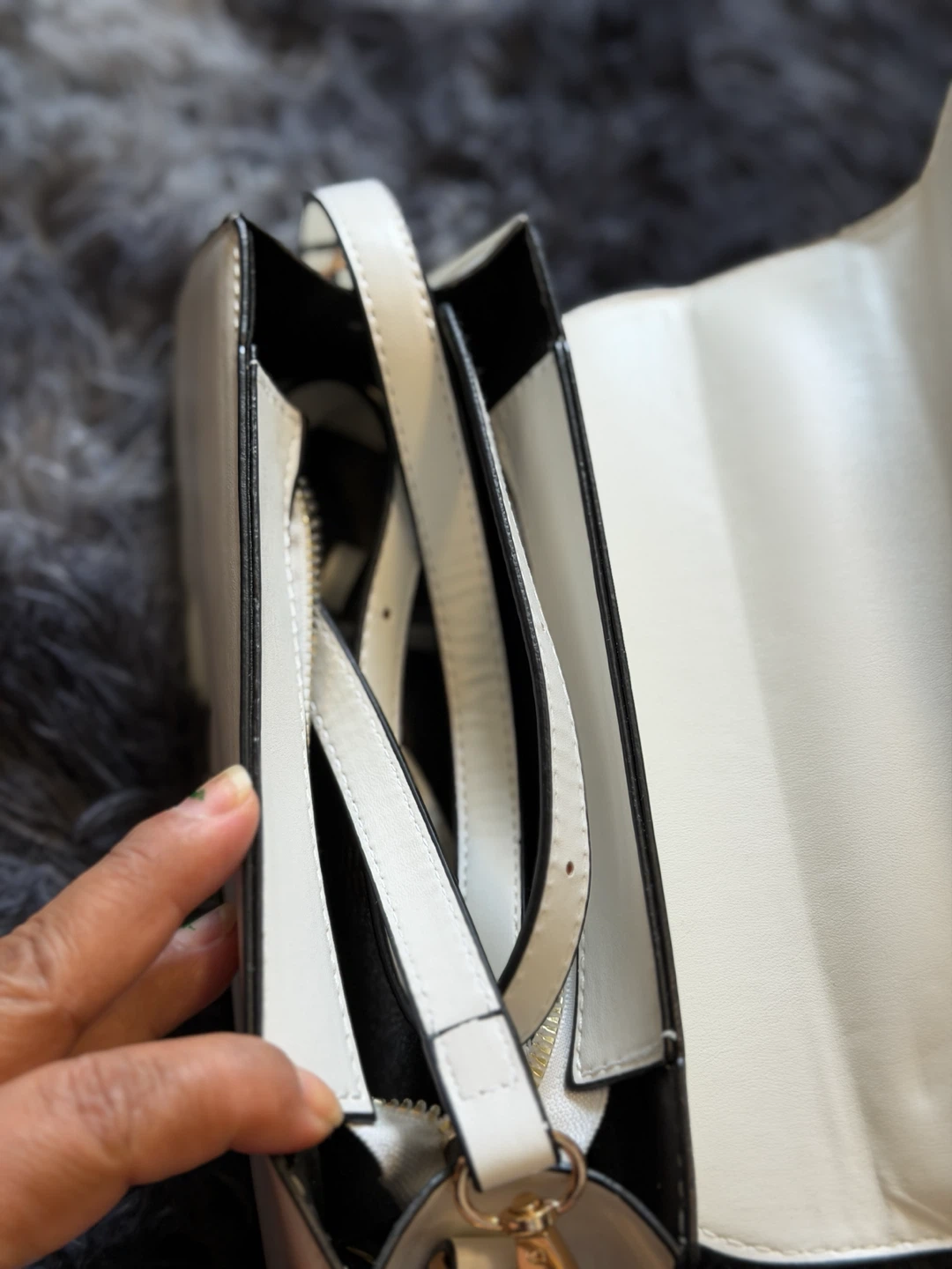White Clutch with Gold Handle - photo 2