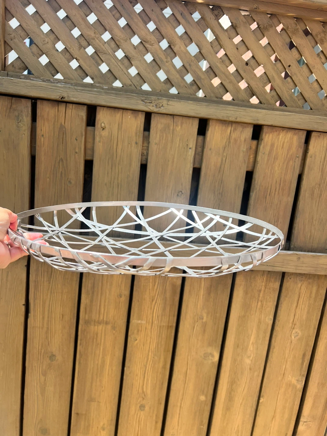 Super Cool Woven Metal Fruit Bowl