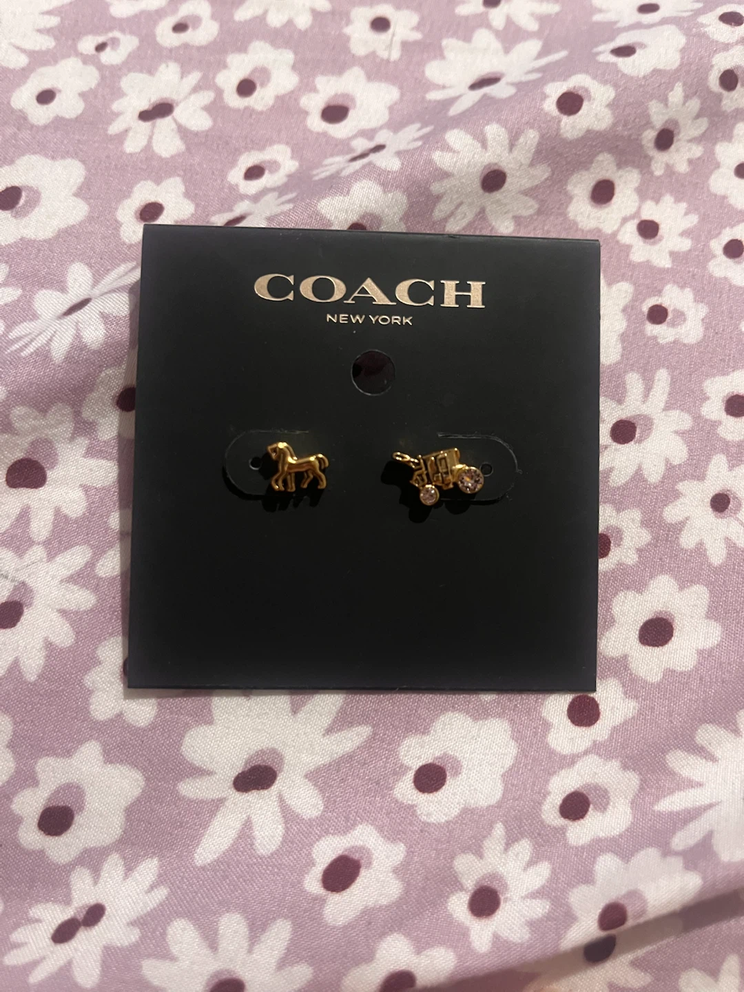 Coach Horse and Carriage Stud Earrings