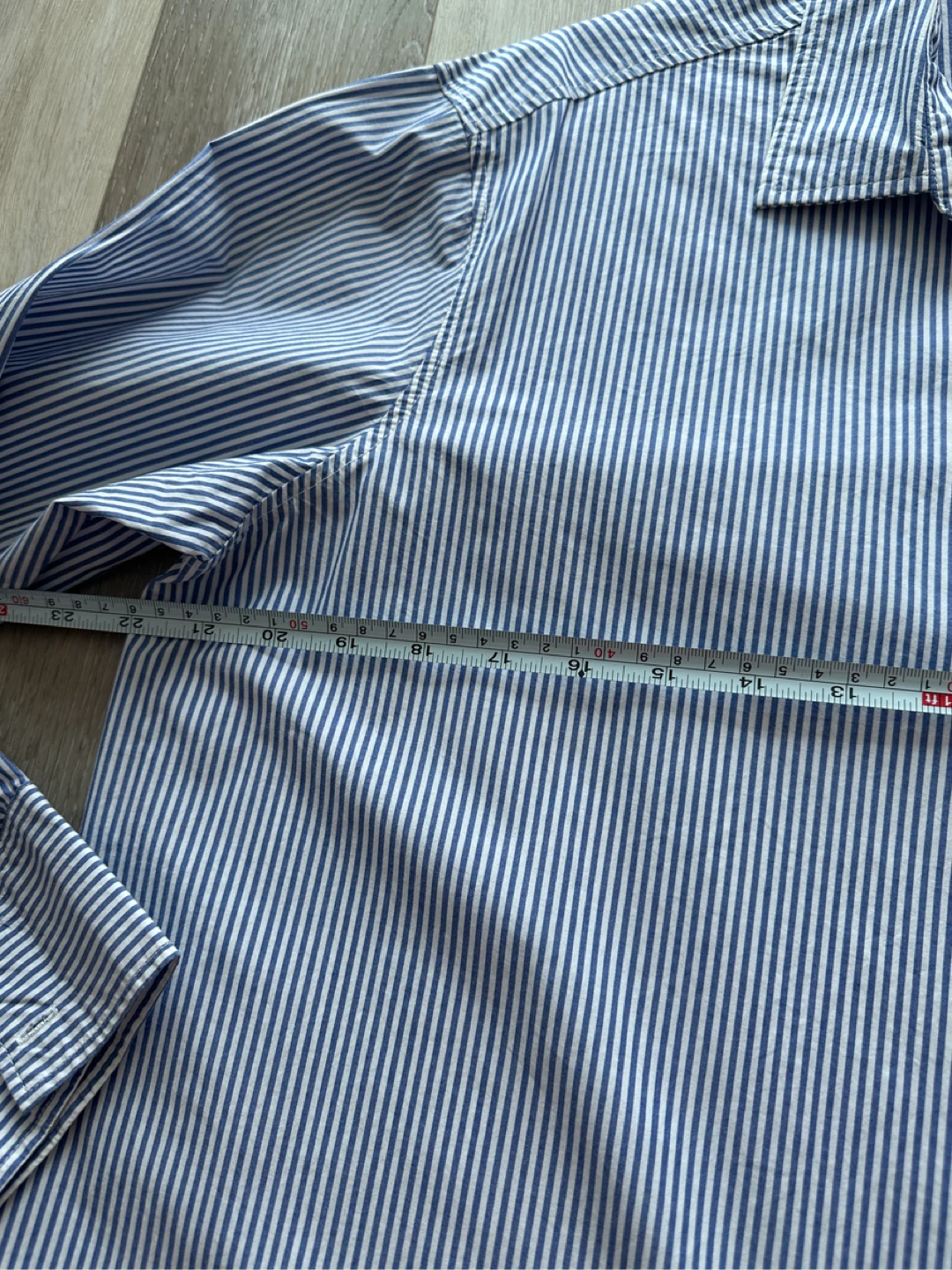 H&M Blue Striped Button-Up Shirt - Size S - photo 4