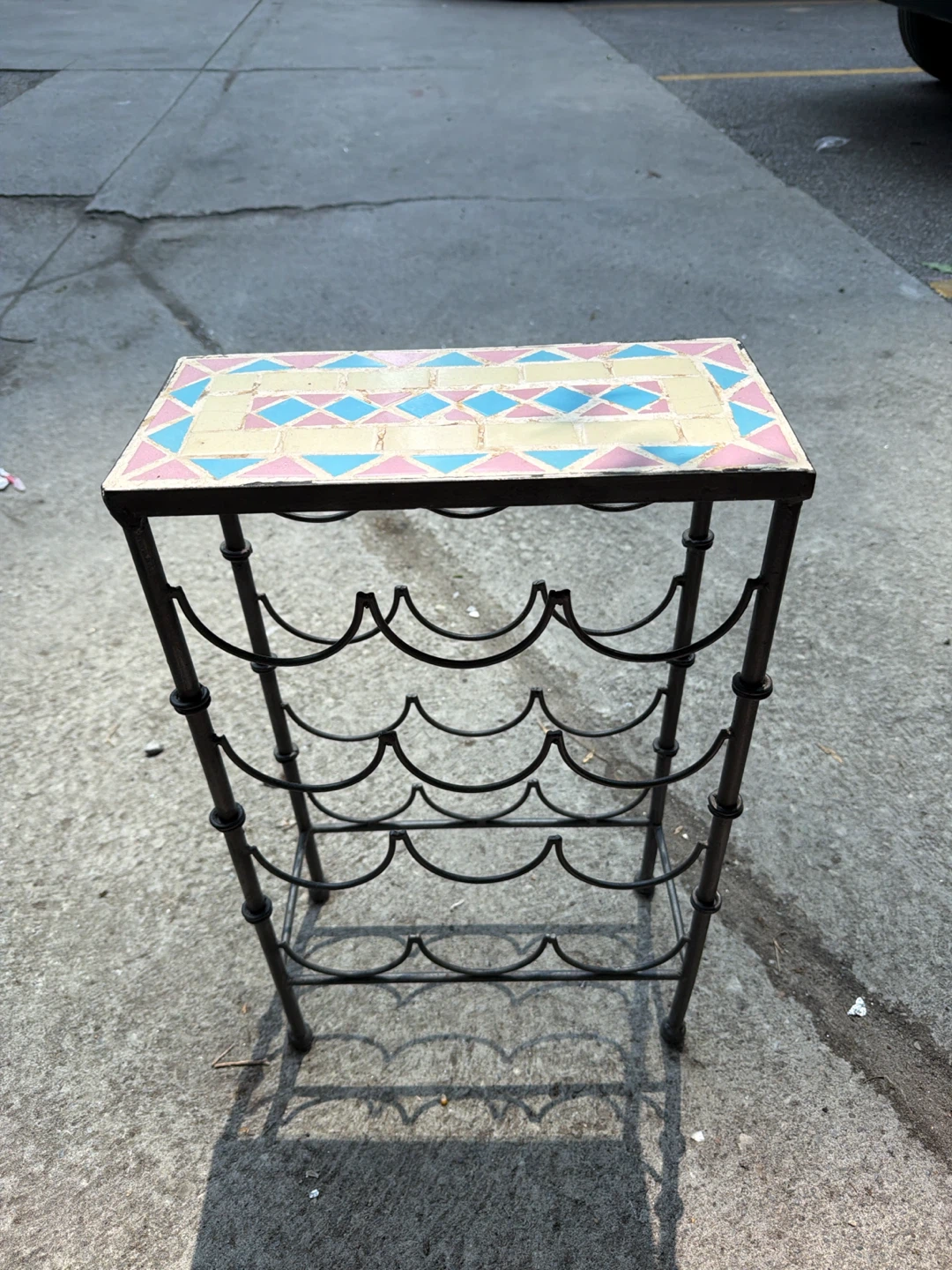 Tiled Top Wine Rack