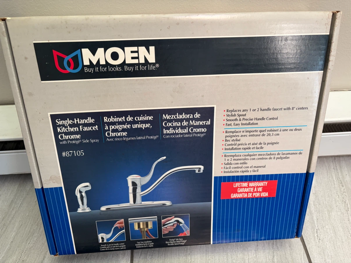Moen Single-Handle Kitchen Faucet with Side Spray