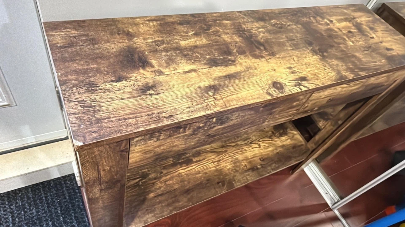 Console Table with 2 Drawers - Rustic Brown