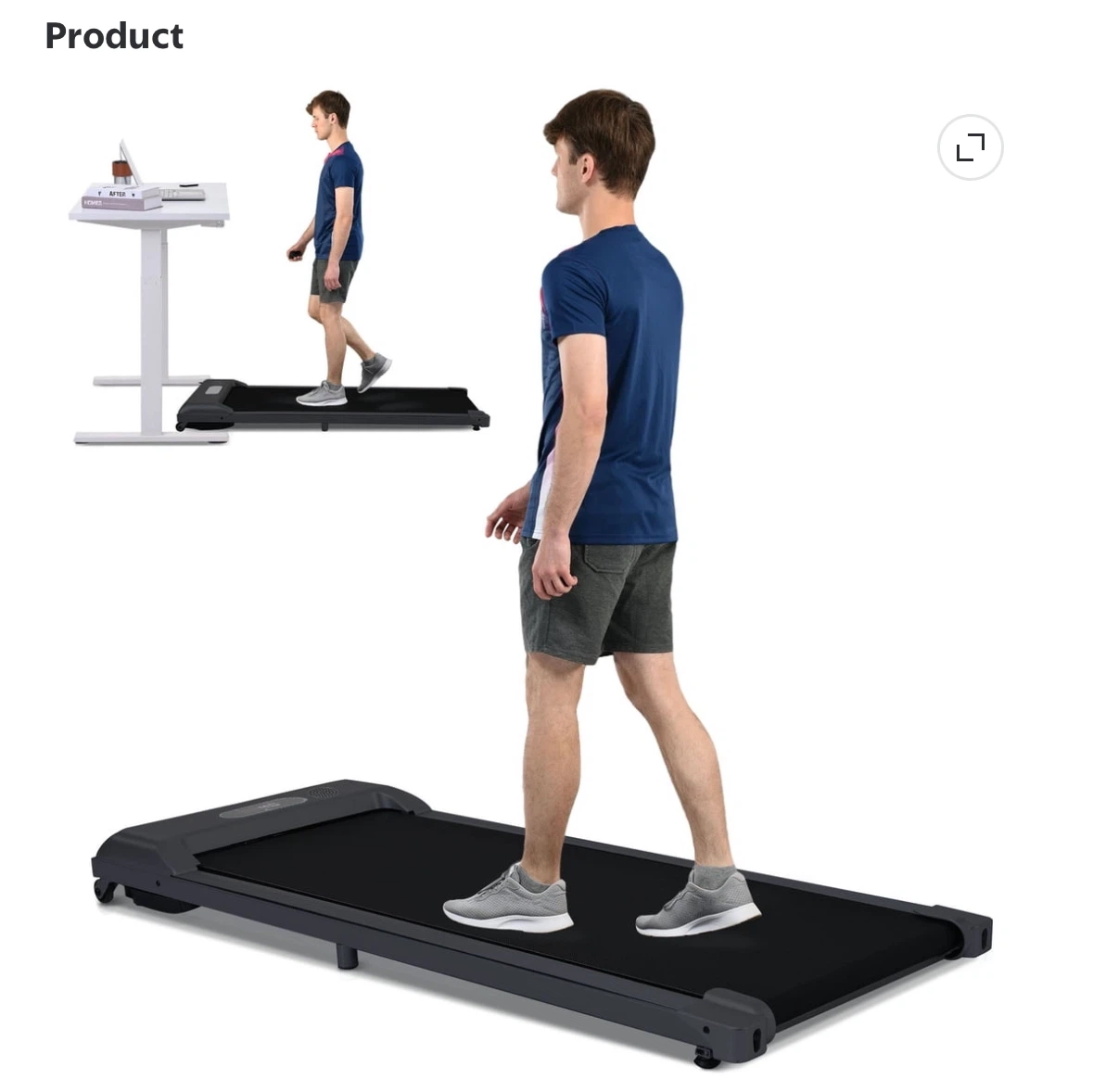 Compact Under-Desk Walking Treadmill
