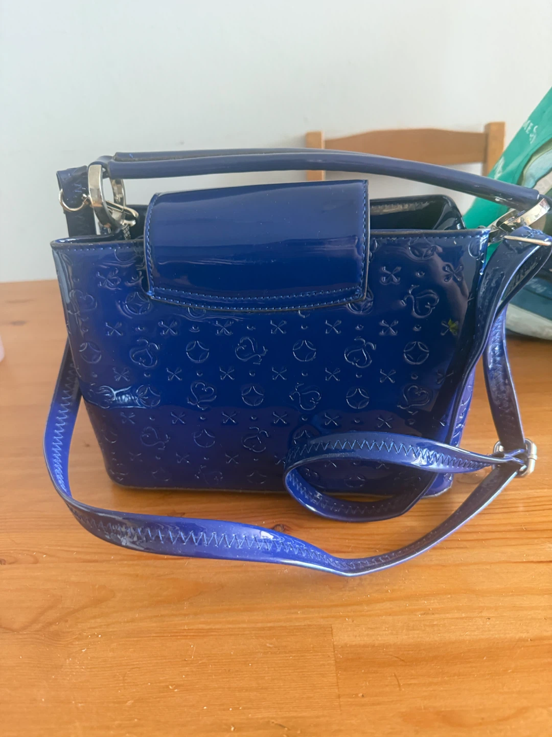 Solo Soprani Royal Blue Patent Leather Handbag - photo 2