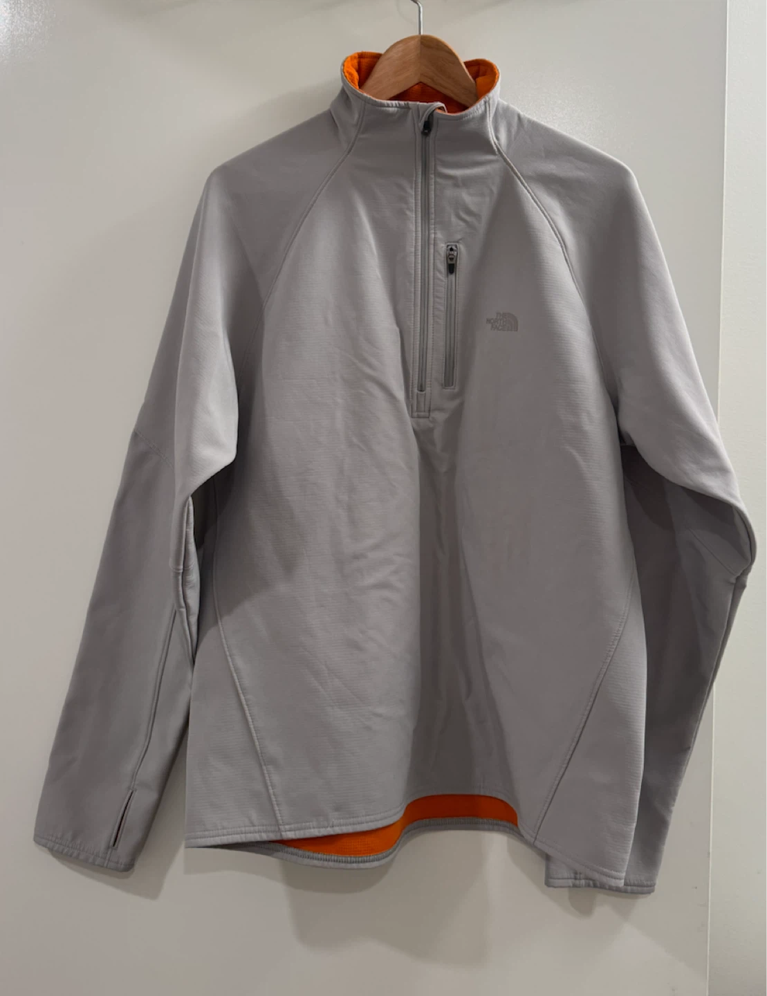 The North Face 1/4 Zip Performance Pullover Gray Orange Men's M - photo 2