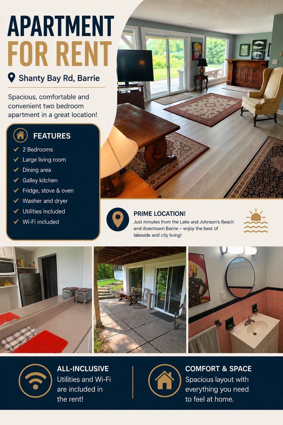 2 Bedroom Apartment for Rent in Barrie