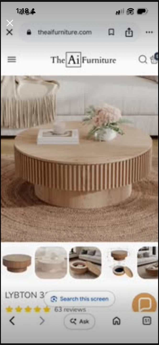 New LYBTON 31" Coffee Table