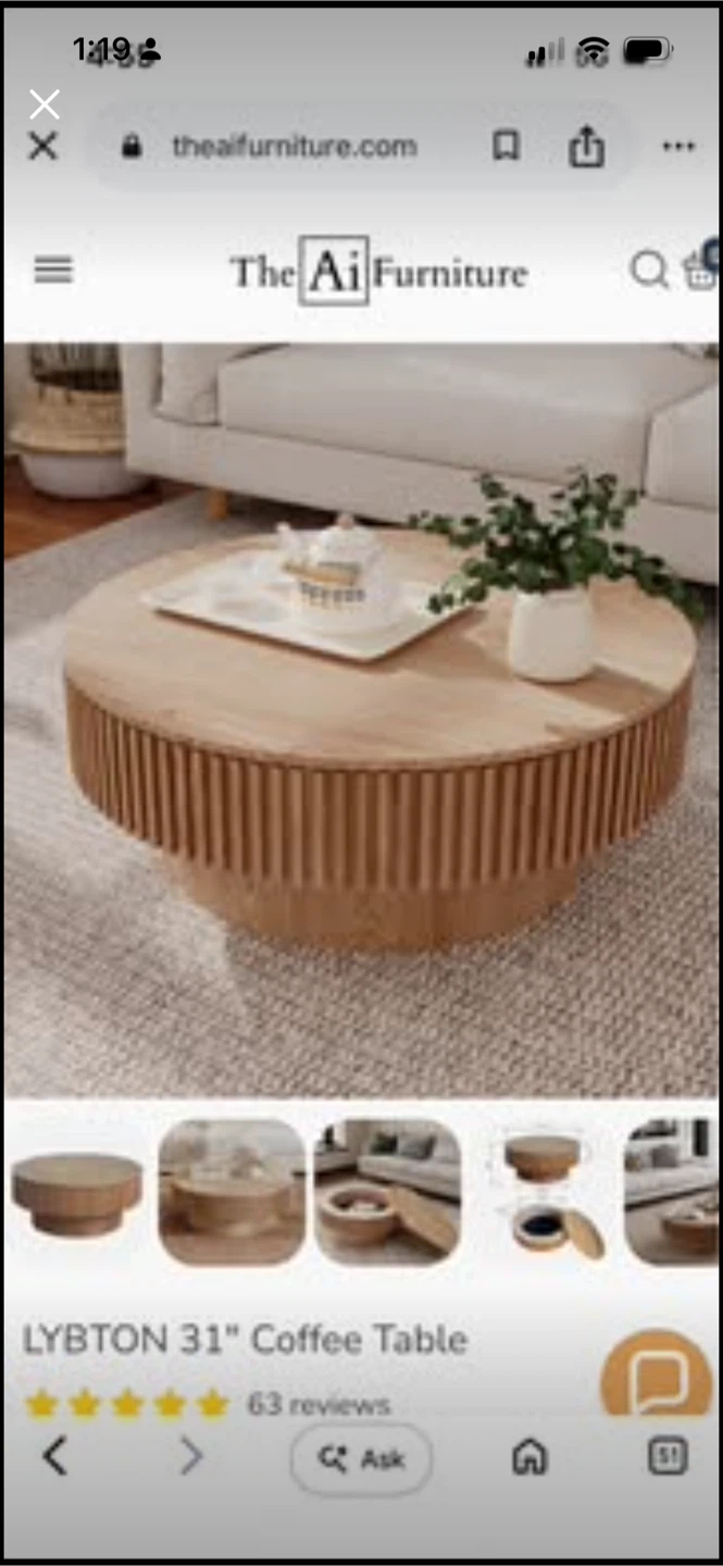 New LYBTON 31" Coffee Table - photo 4