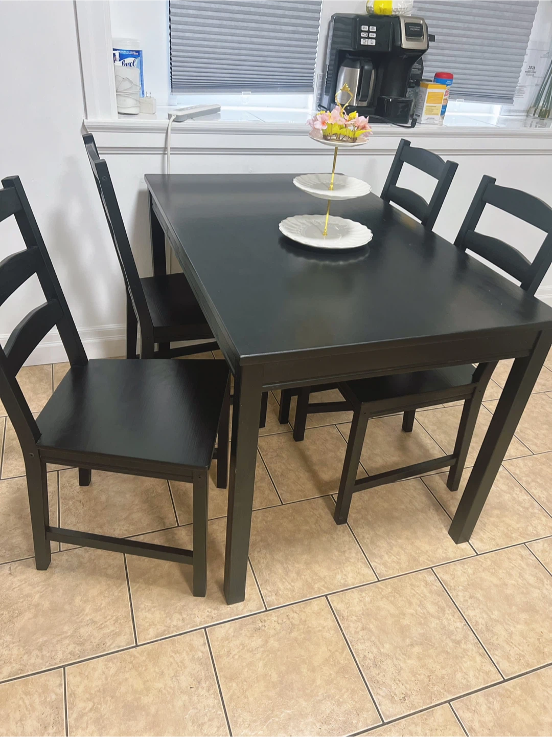 IKEA Black Dining Table & 4 Chairs,delivery available