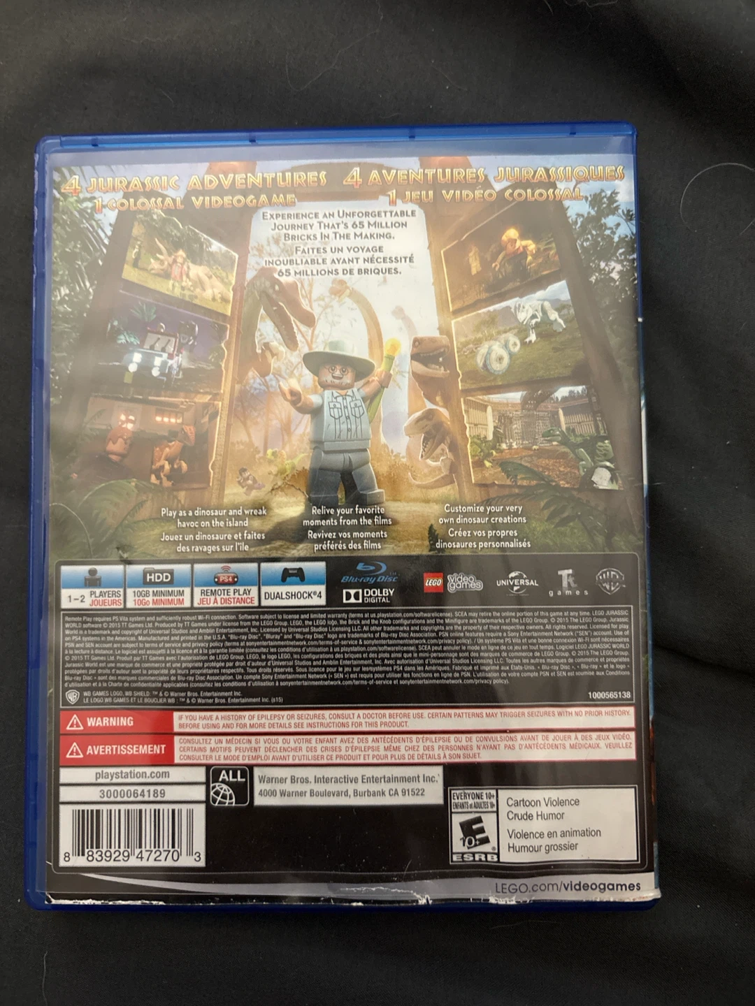 LEGO Jurassic World PS4 Video Game - photo 3