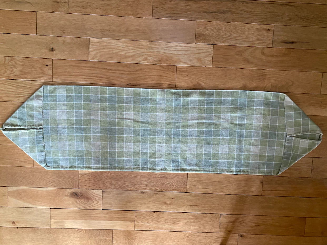 Green and White Plaid Table Runner - photo 2