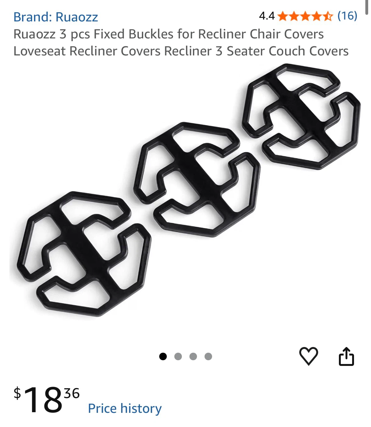 3 pcs Fixed Buckles for Recliner Chair Covers
