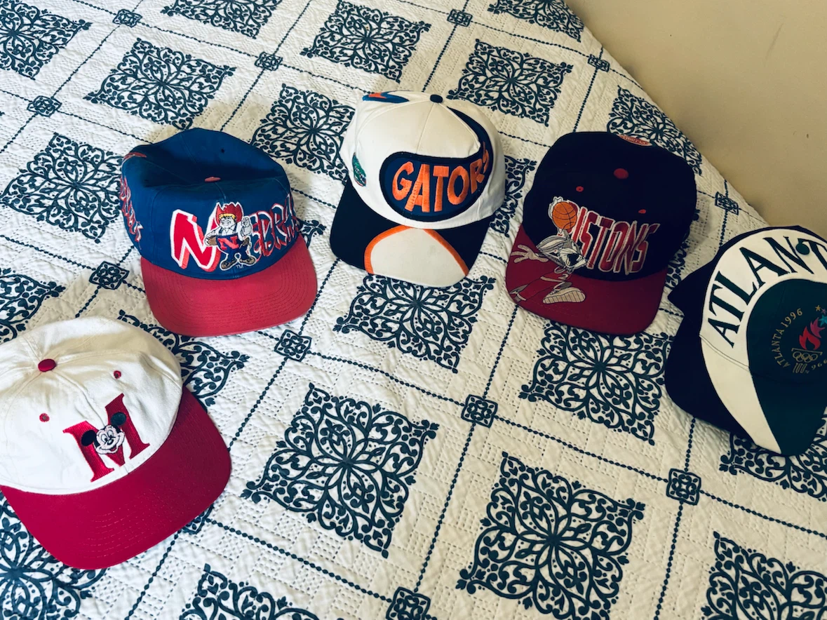 Lot of 5 Vintage Baseball Caps - Various Brands