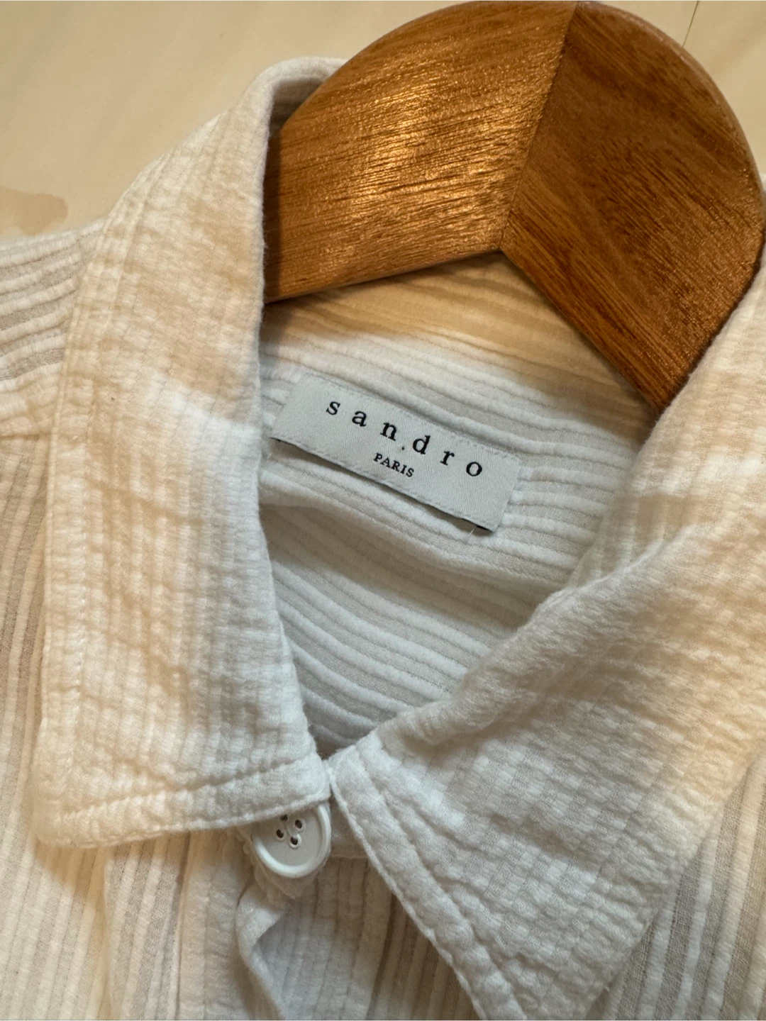 Sandro Paris White Textured Utility Romper Playsuit FR 36 US4 - photo 3