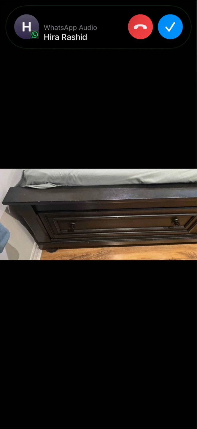 Dark Wood king Sleigh Bed Frame with Drawers