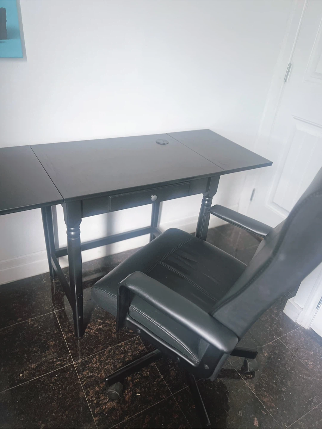 Drop-Leaf Desk and Office Chair,delivery available