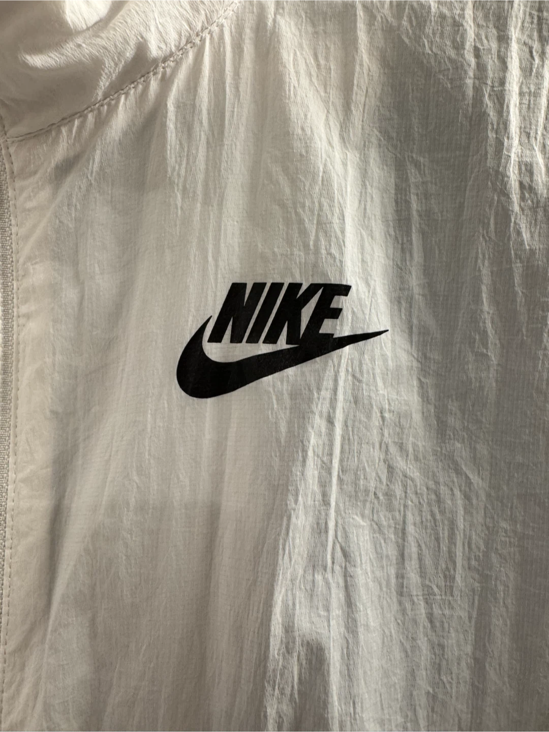 Nike Windrunner Long Hood Windbreaker Jacket Black White XS - photo 4