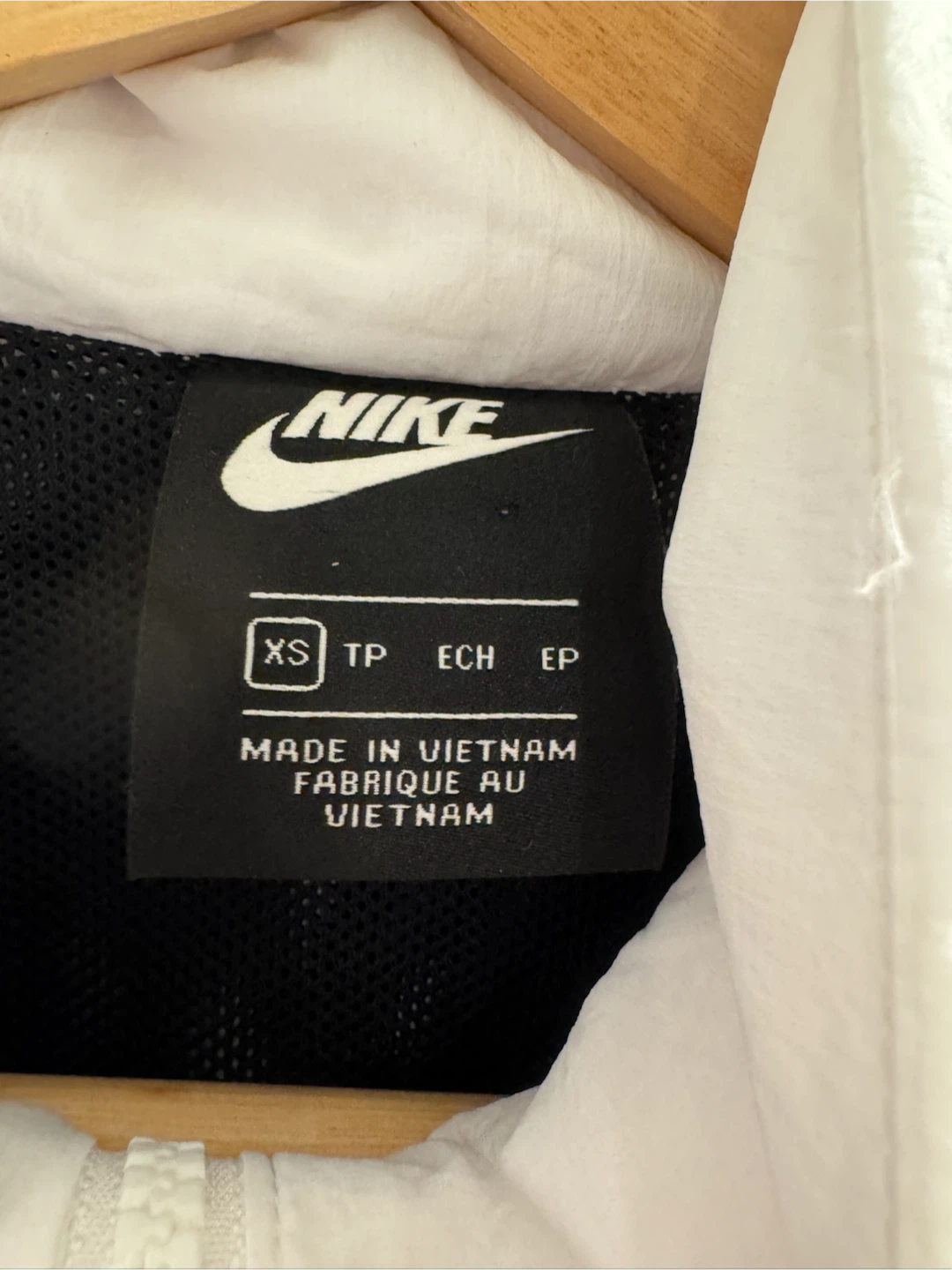 Nike Windrunner Long Hood Windbreaker Jacket Black White XS - photo 5