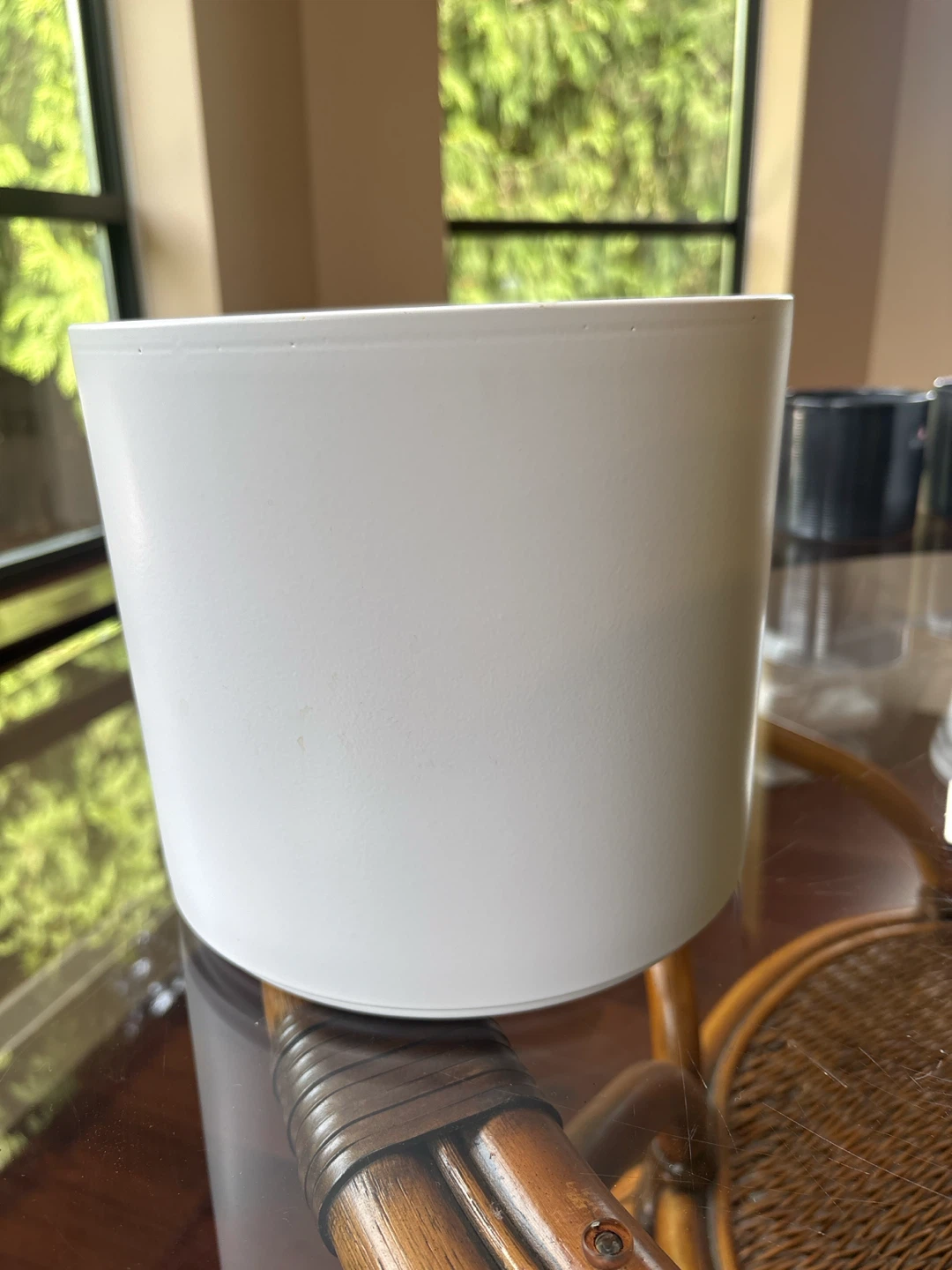 White Cylinder Planter Pot