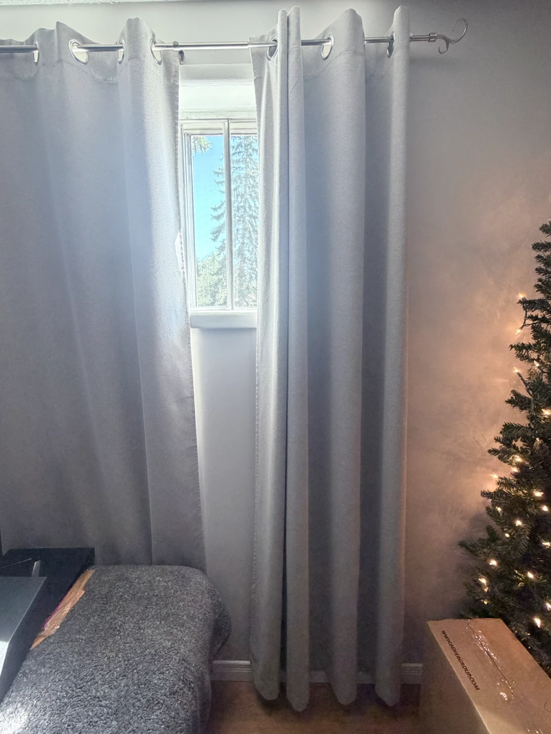 Tan/ beige/grey Blackout Curtains