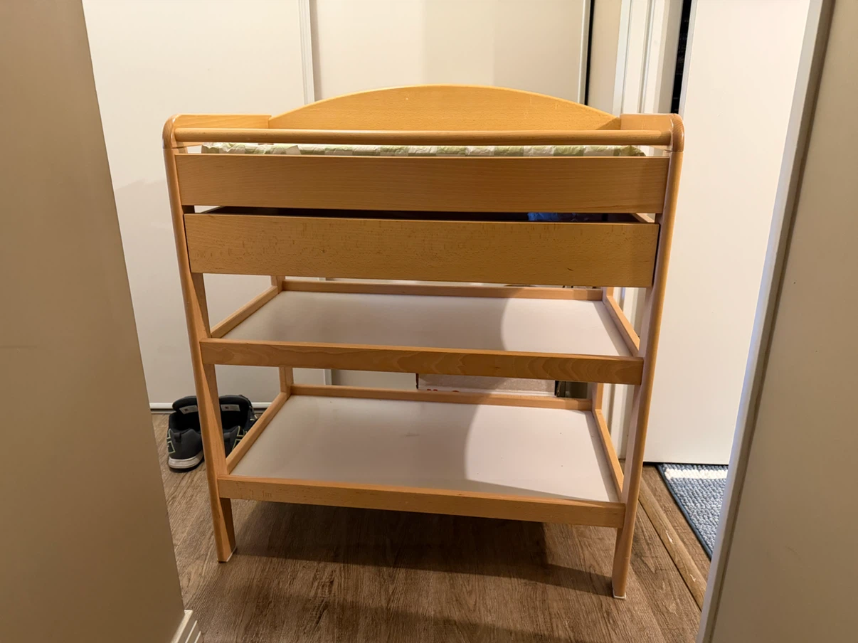 Wood Crib & Change Table Bundle – $140 - photo 2