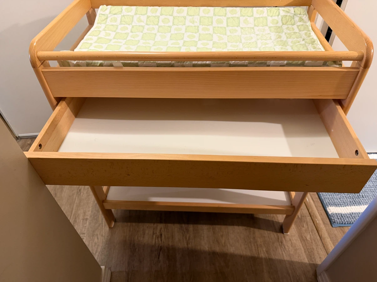 Wood Crib & Change Table Bundle – $140 - photo 4