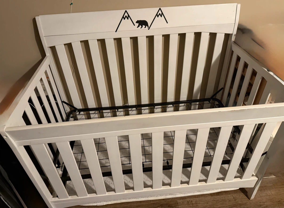 Wood Crib & Change Table Bundle – $140 - photo 5