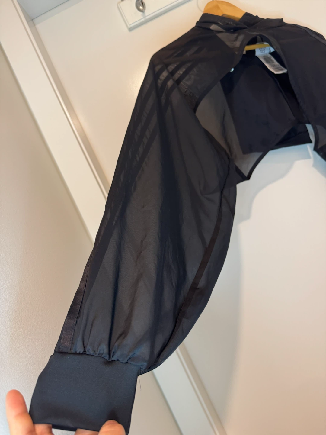 Adidas Originals Black Sheer Mesh Cropped Bolero Wrap Jacket XS - photo 3