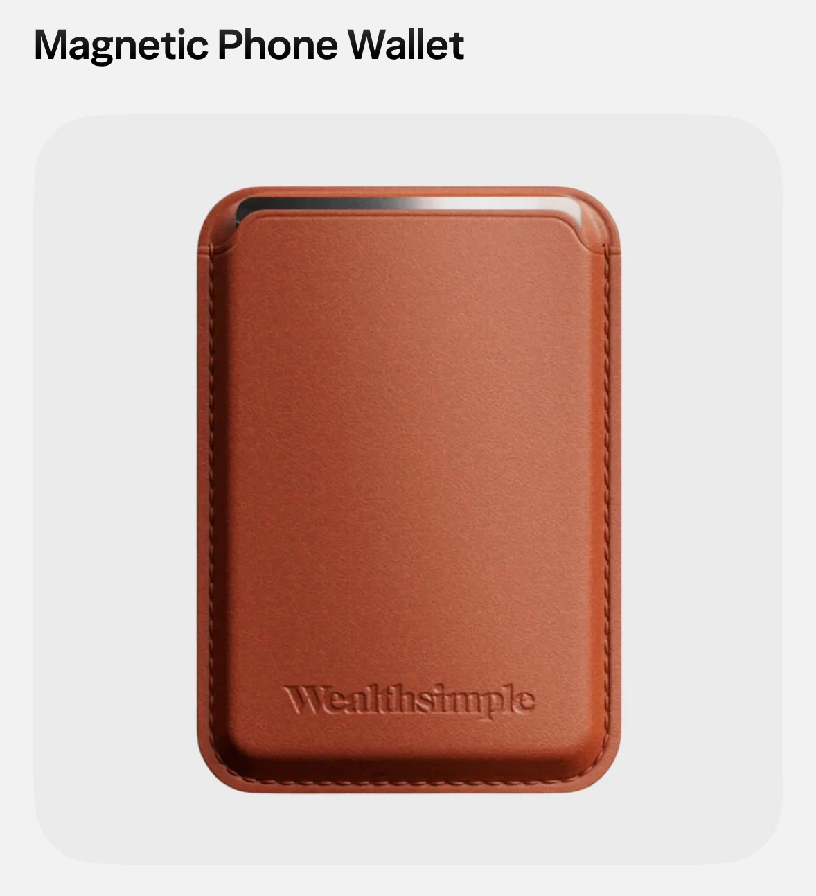 Wealthsimple Magnetic Phone Wallet