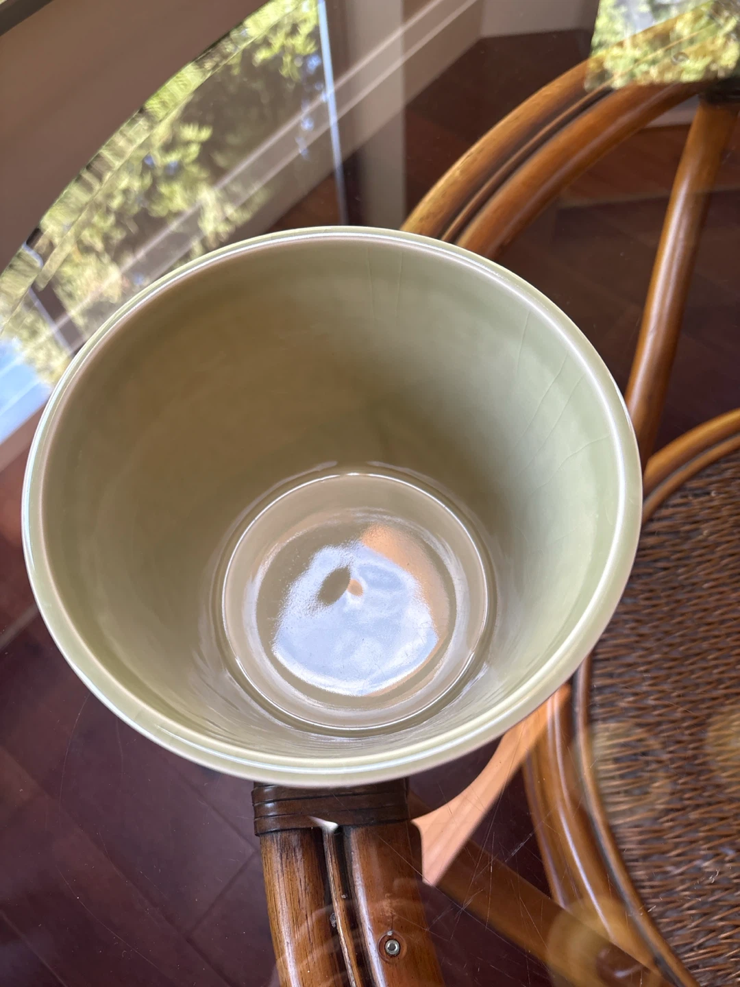 Light Green Ceramic Planter with Raised Pattern - photo 2