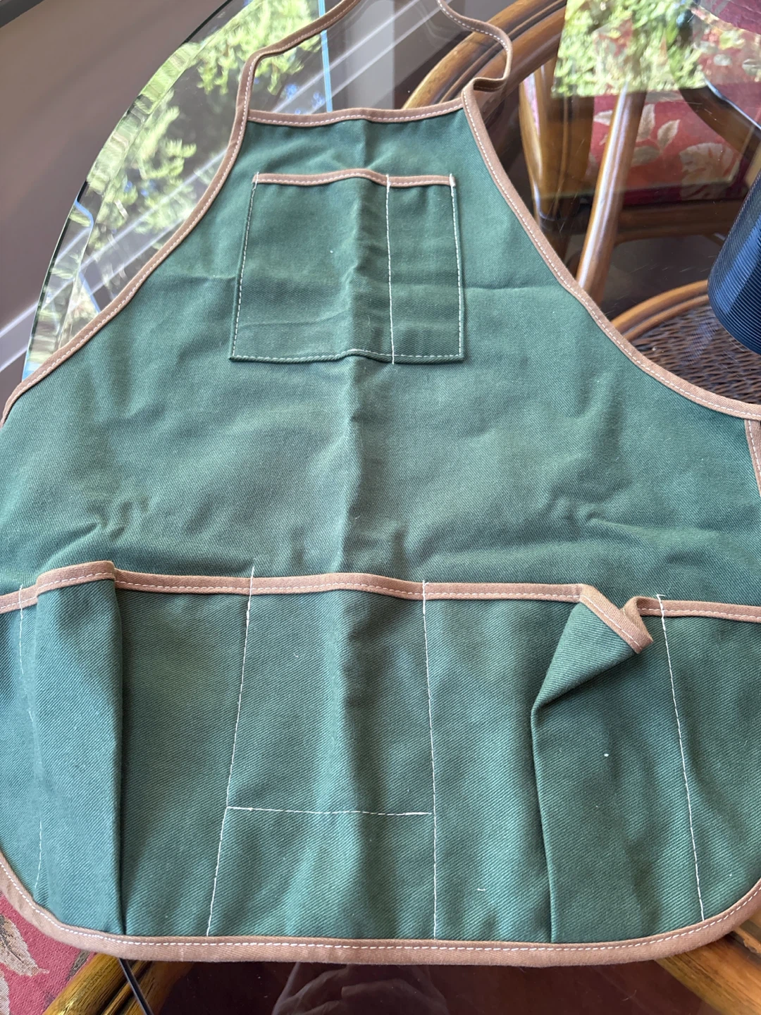 Green Utility Apron with Pockets
