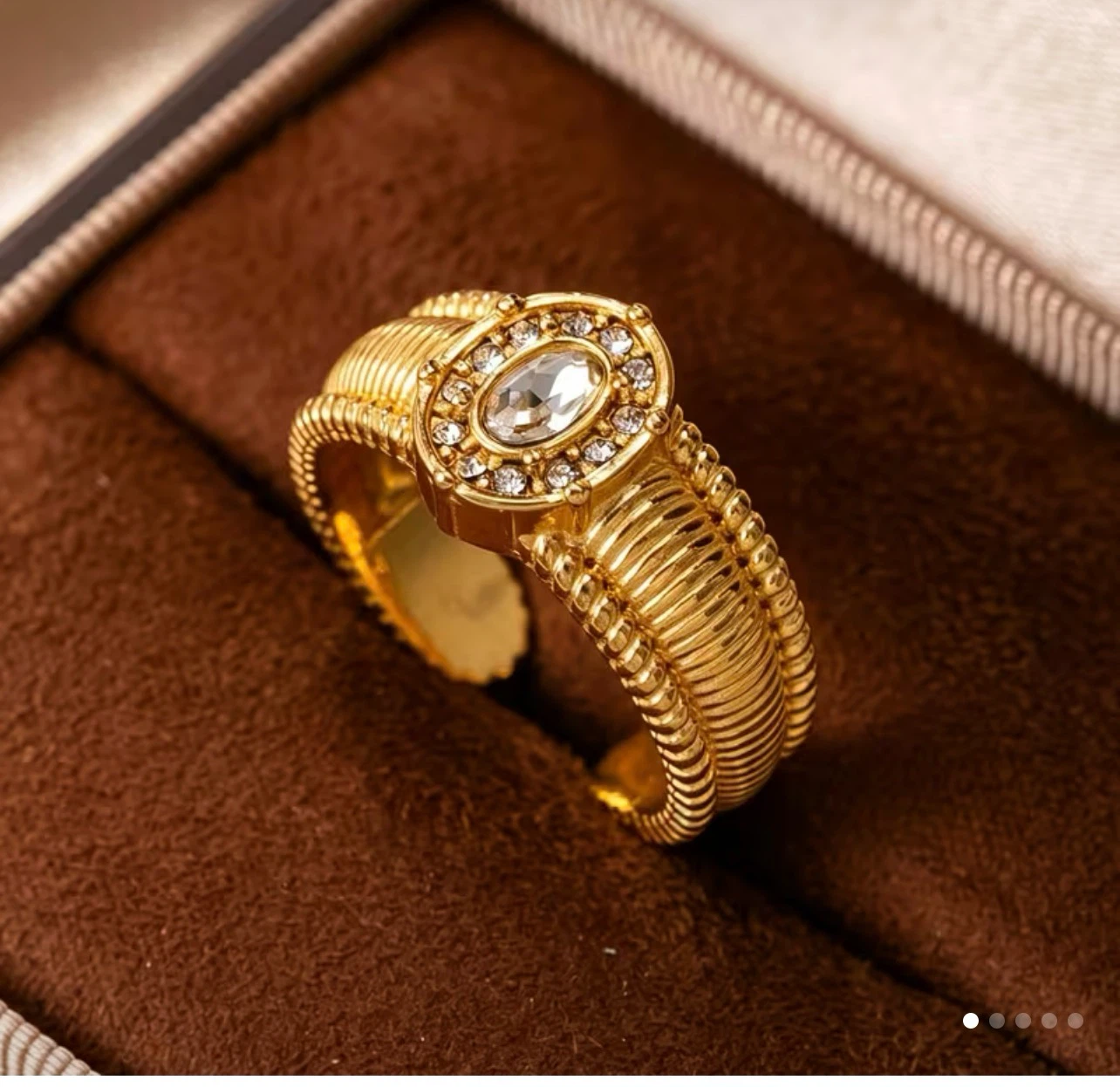 18k gold plated stainless steel Ring