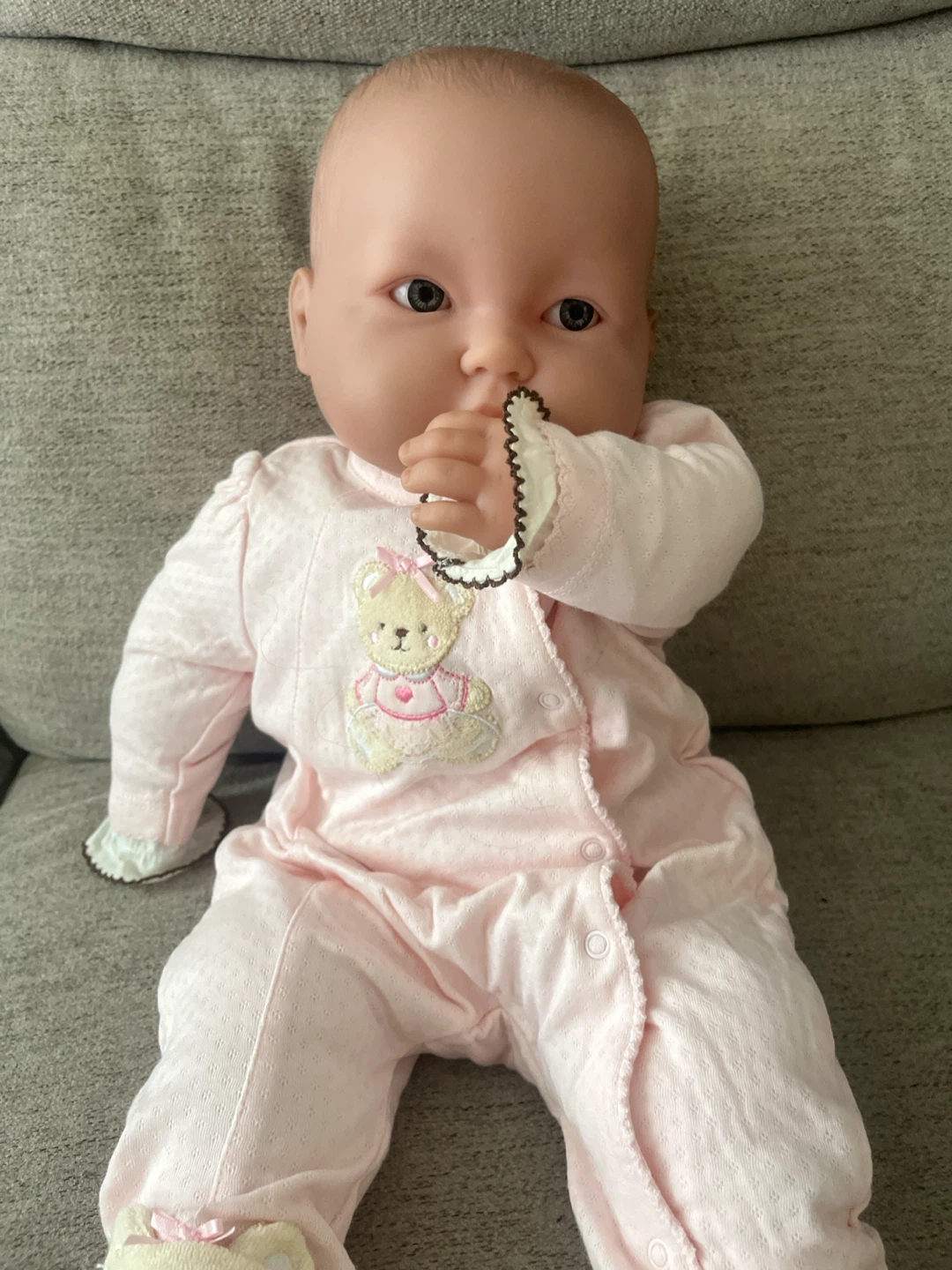 Baby Doll with Pink Teddy Bear Pajamas - photo 2