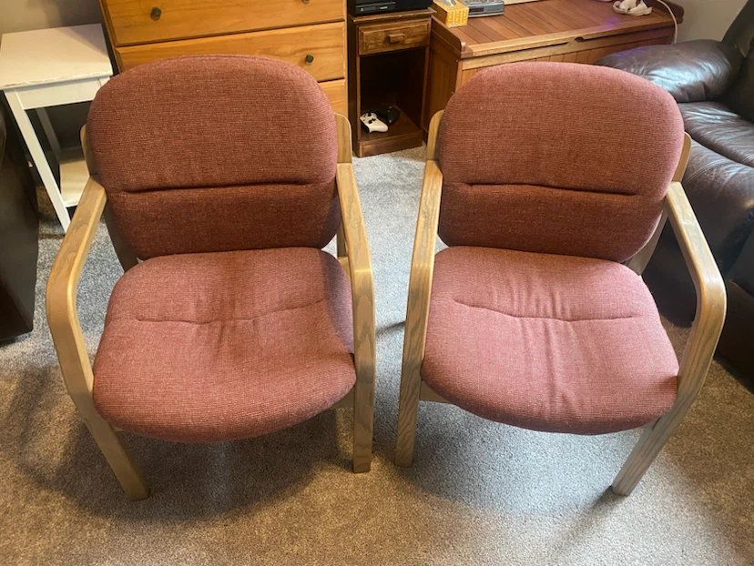 Pair of upholstered chairs - photo 4