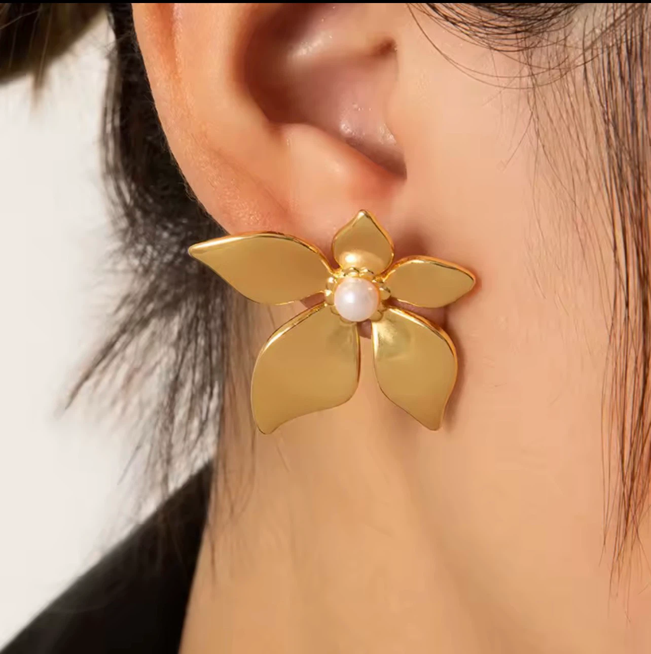 18k gold plated stainless steel earrings