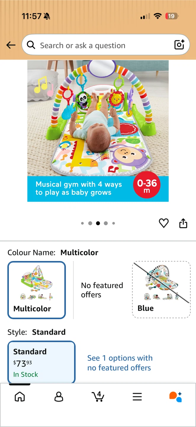 Fisher-Price Deluxe Kick & Play Piano Gym - photo 5