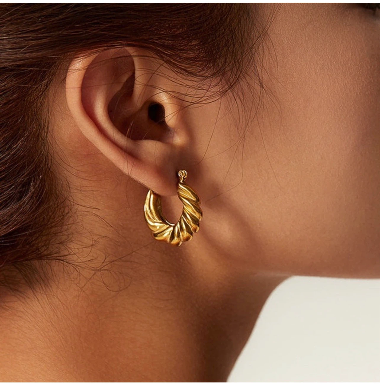 18k gold plated stainless steel earrings